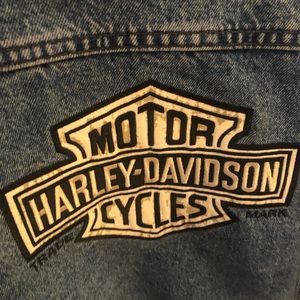 Harley Jean jacket. distressed wash. Vintage L. Hardly worn excellent condition.